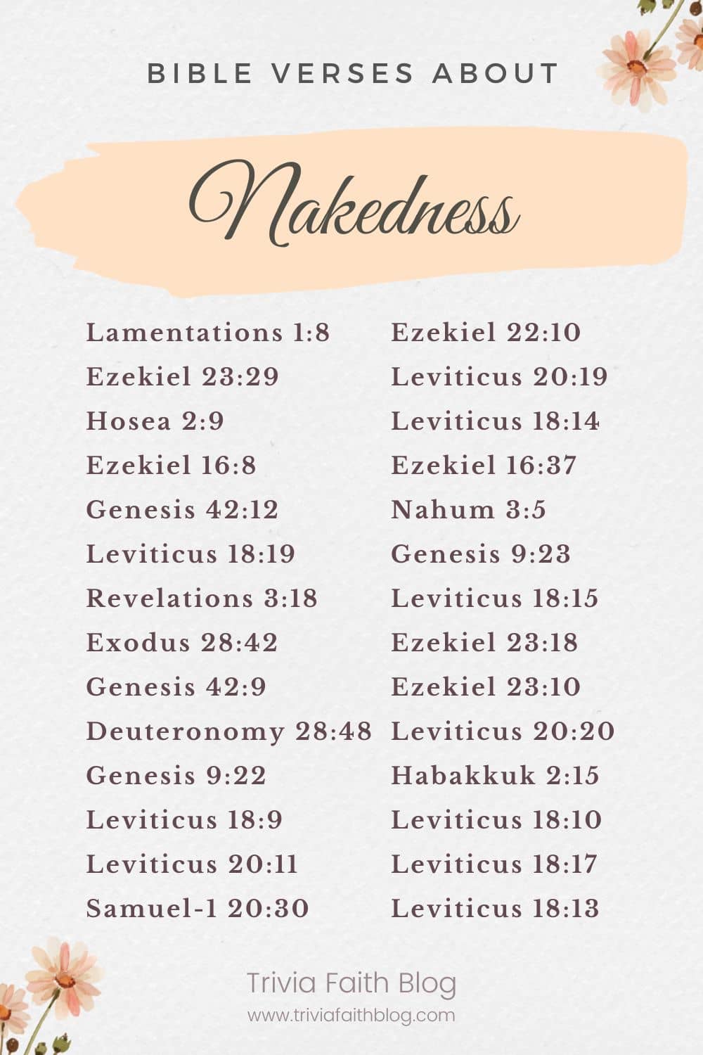 Bible Verses About Nakedness