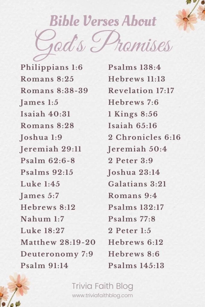 Bible Verses On God's Promises KJV