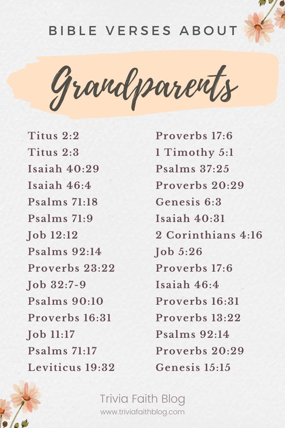 Bible verses about grandparents kjv