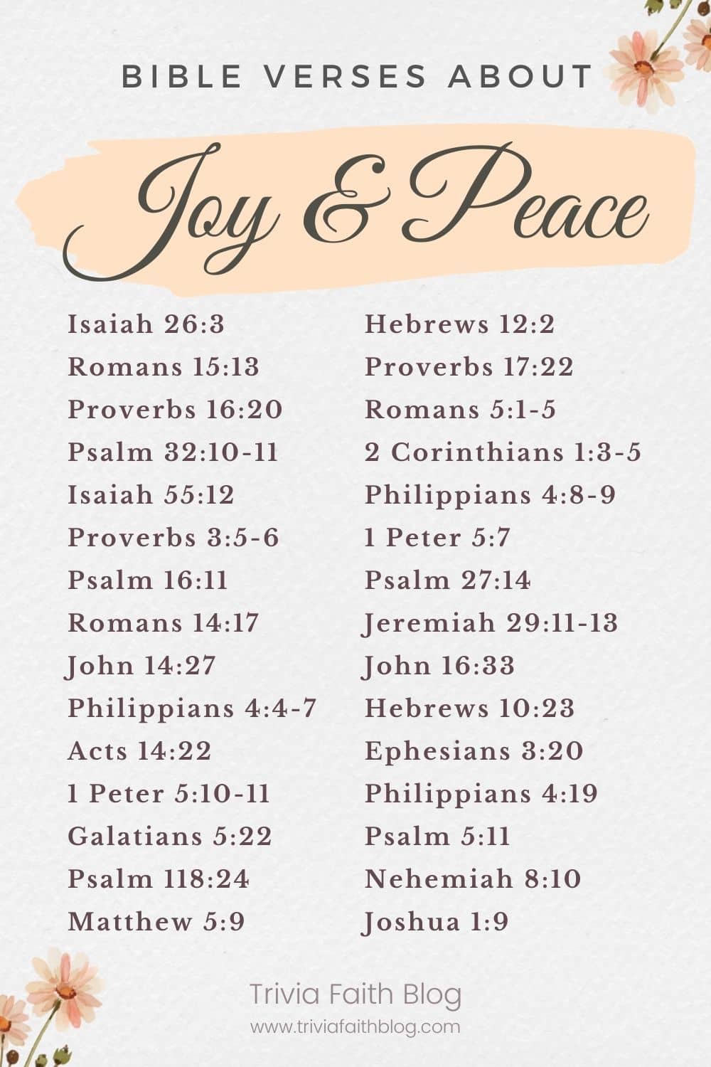 Bible verses about joy and peace