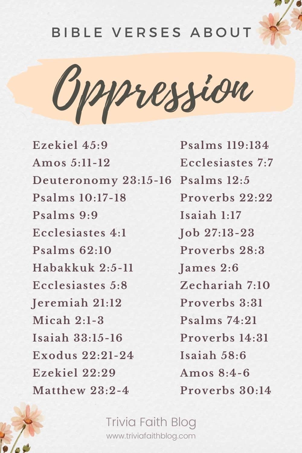 Bible verses about oppression kjv