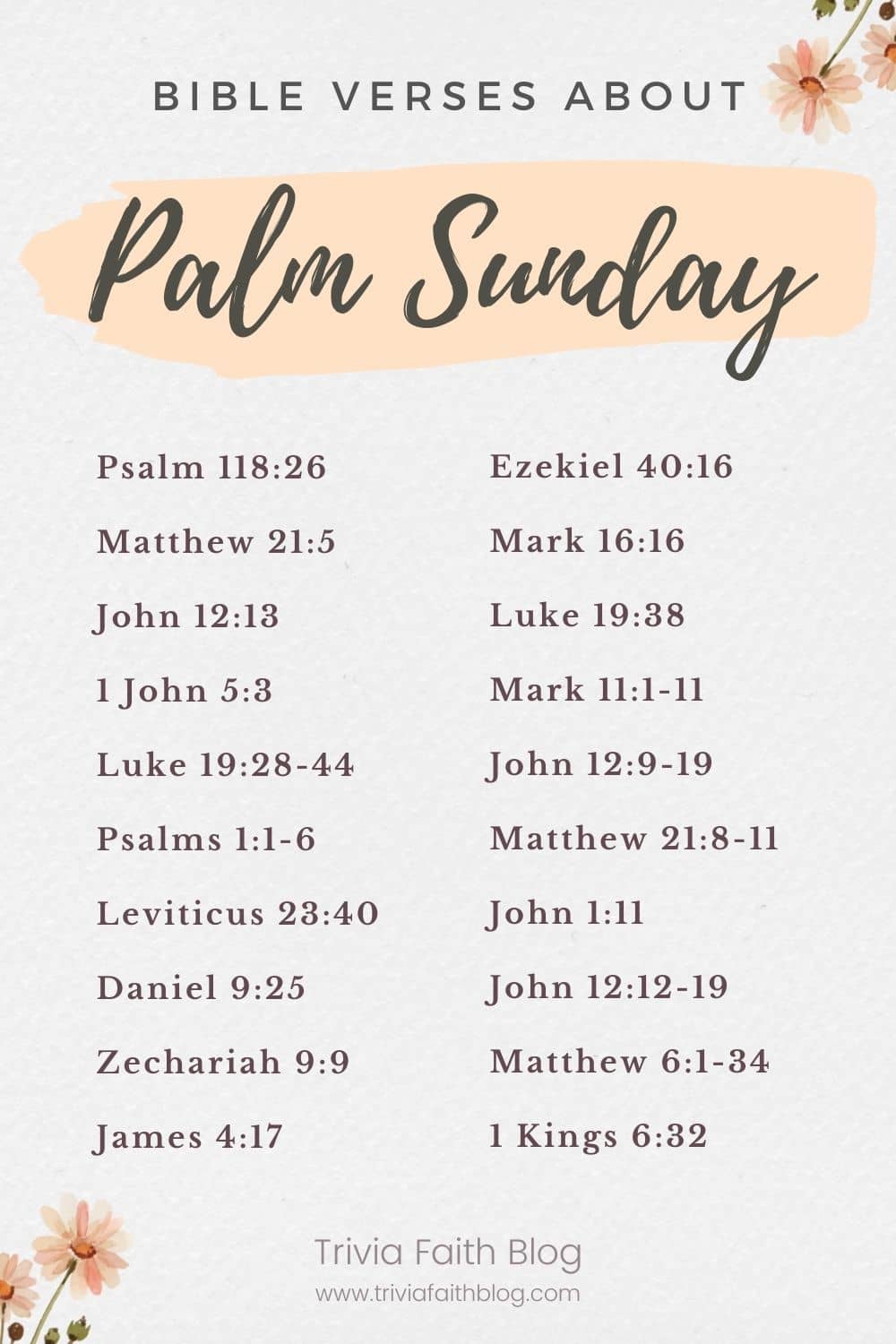 Bible verses about palm sunday kjv