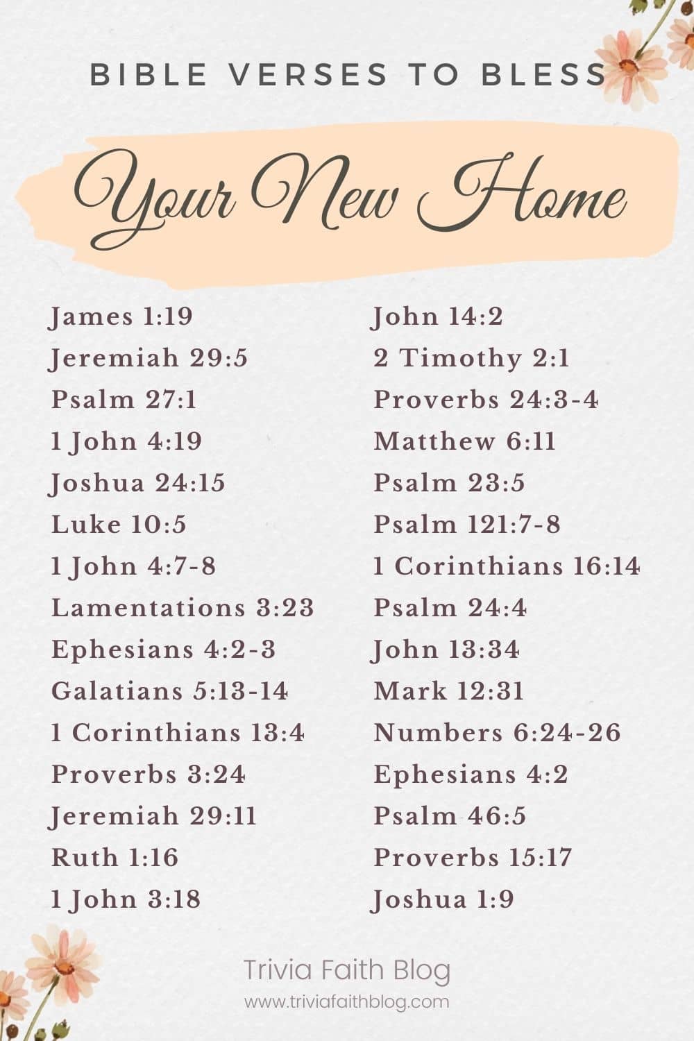 Bible verses to bless your new home